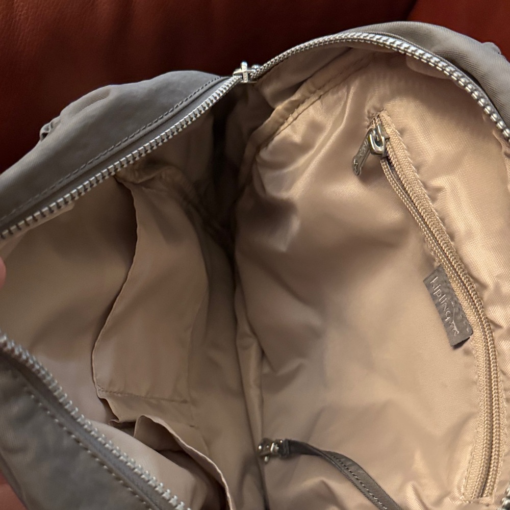 Kipling Charcoal Backpack with Monkey Keychain - image 5